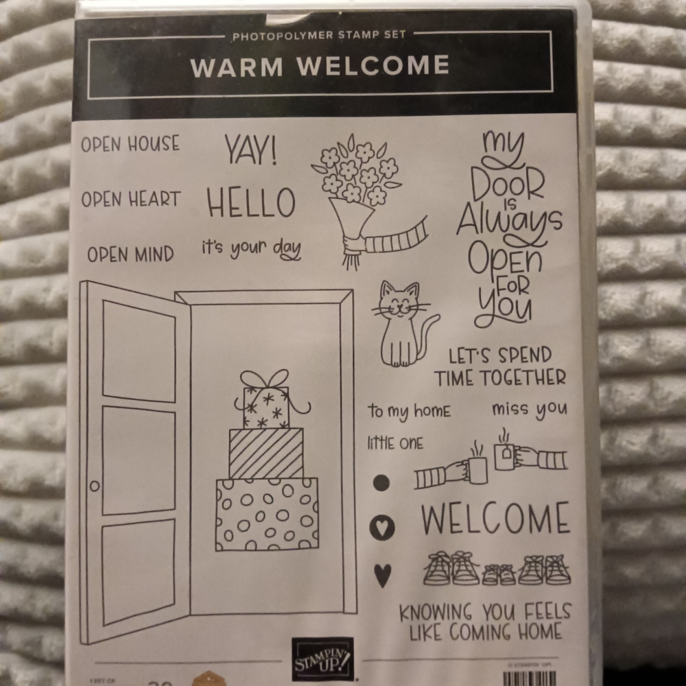 Stampin' Up! Warm Welcome Stamp Set & Dies - Slightly Used.